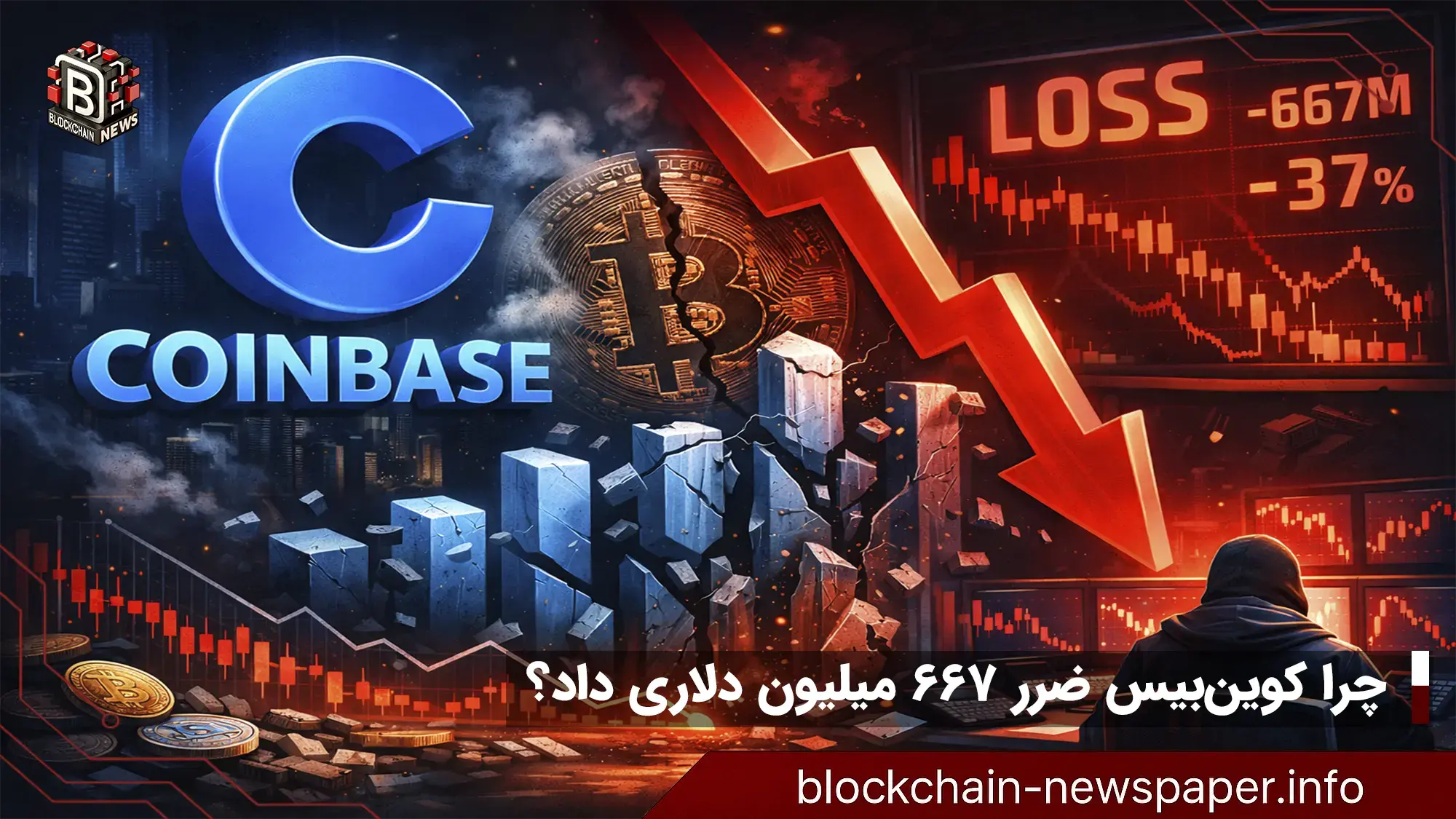 چرا کوین‌بیس ضرر ۶۶۷ میلیون دلاری داد؟