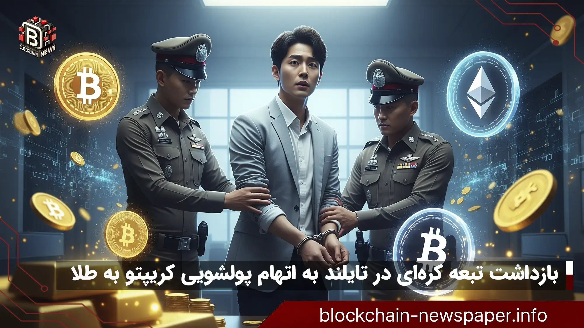 بازداشت تبعه کره‌ای در تایلند به اتهام پولشویی کریپتو به طلا