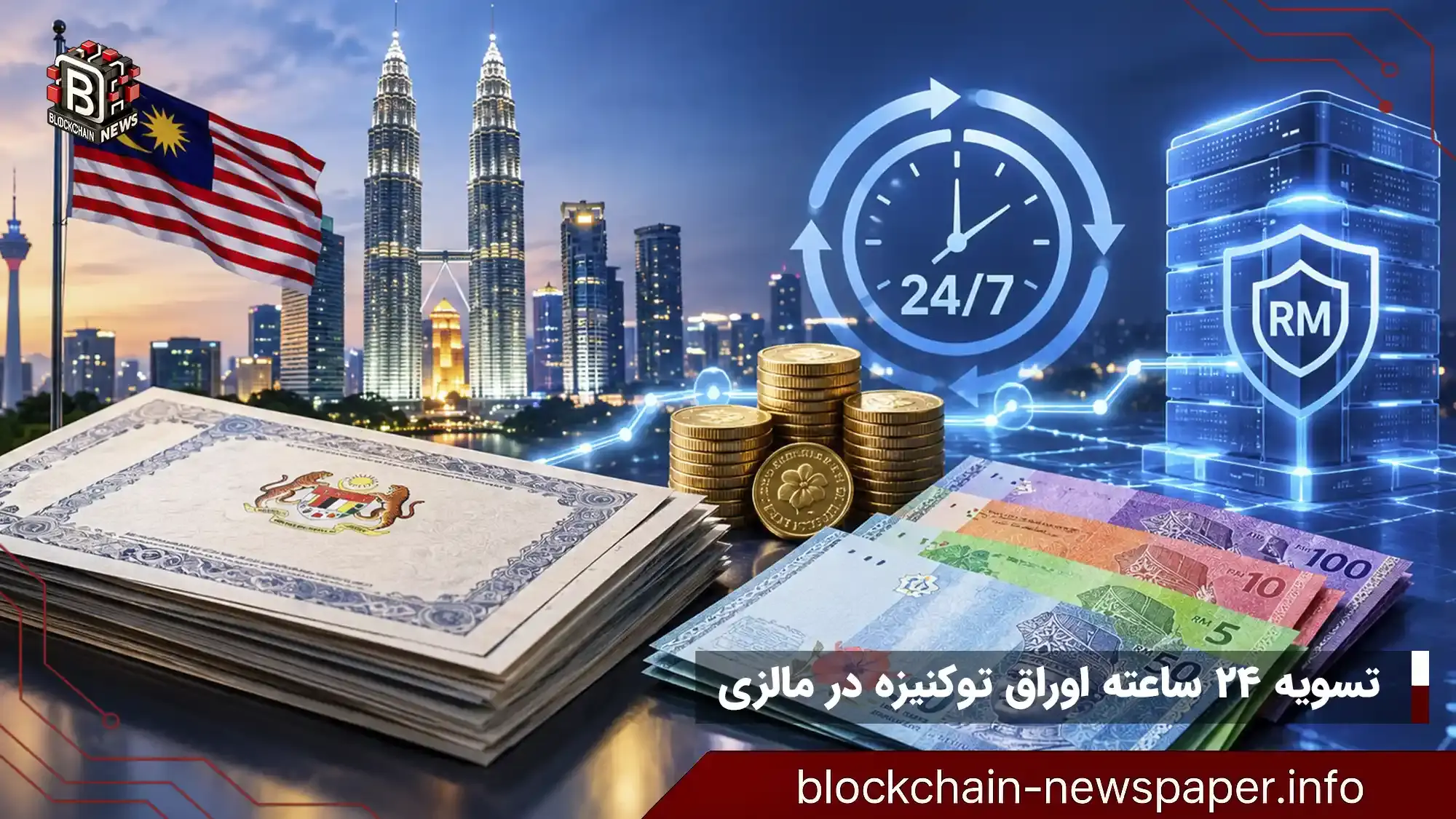 تسویه ۲۴ ساعته اوراق توکنیزه در مالزی